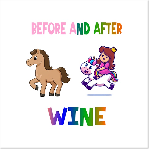 Before and after wine Wall Art by A Zee Marketing